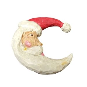 Santa moon pin